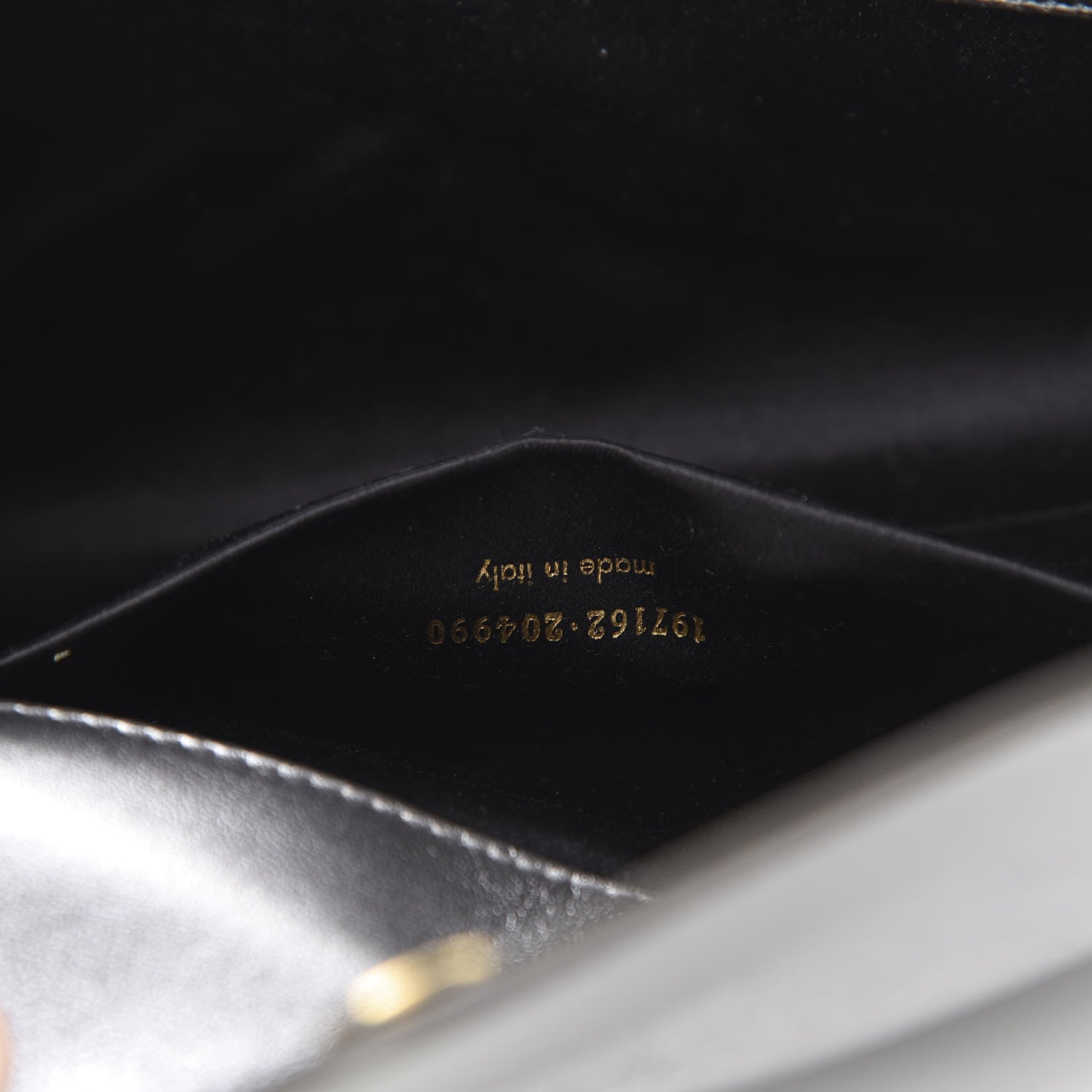 Saint Laurent Metallic Calfskin Y-Mail Clutch Silver 7 of 10