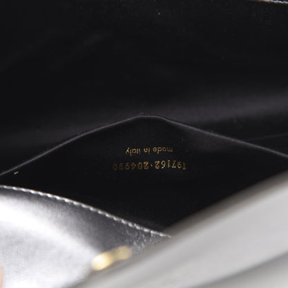 Saint Laurent Metallic Calfskin Y-Mail Clutch Silver 7 of 10