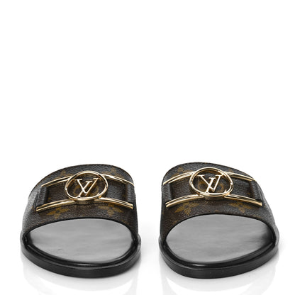 Louis Vuitton Patent Monogram Lock It Flat Mule 39.5 2 of 9