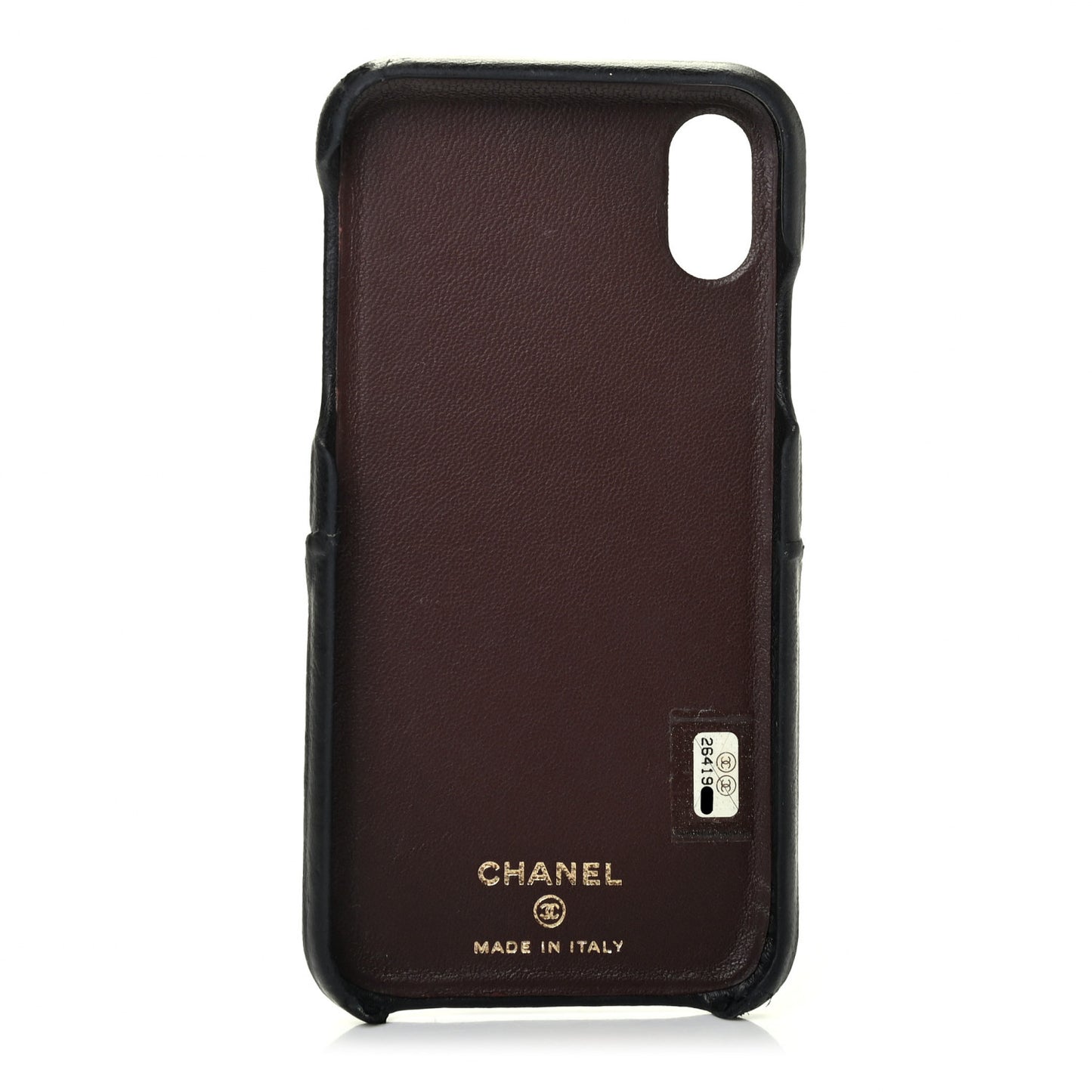 Lambskin Quilted iPhone X Case Black