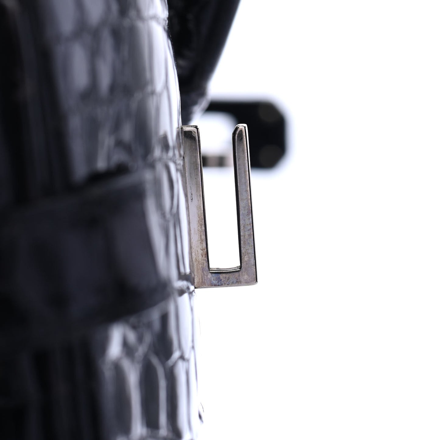 Shiny Porosus Crocodile Birkin 35 Black