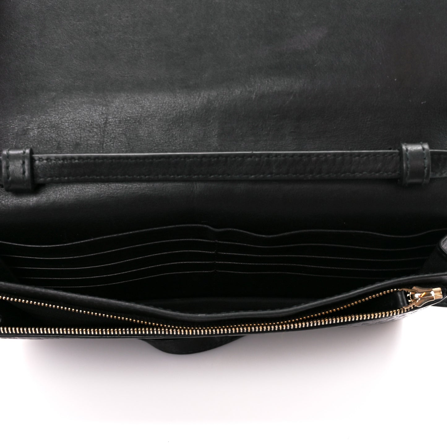 Microguccissima Crossbody Wallet Black