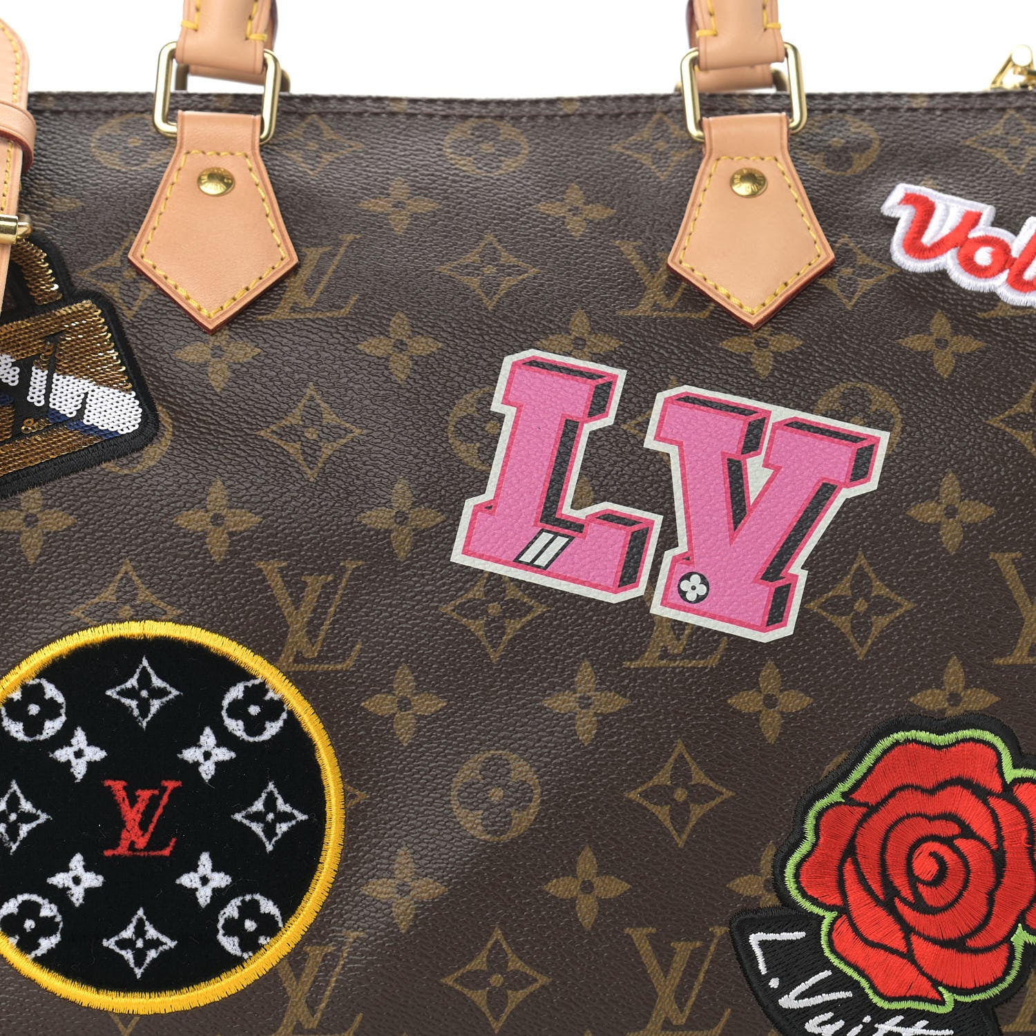 Louis Vuitton Monogram Patches Speedy Bandouliere 30 4 of 11