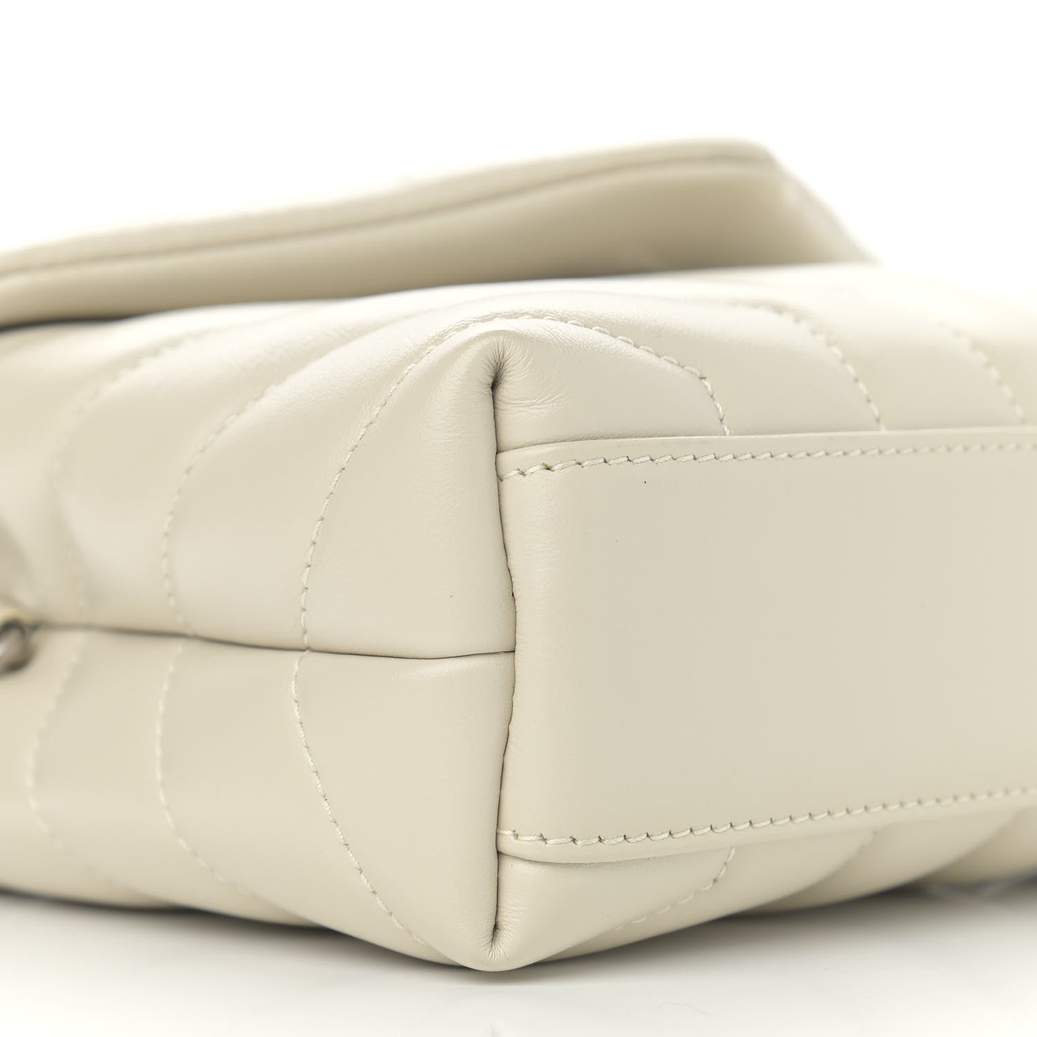Saint Laurent Calfskin Y Quilted Monogram Toy Loulou Crossbody Bag Ivory 10 of 12