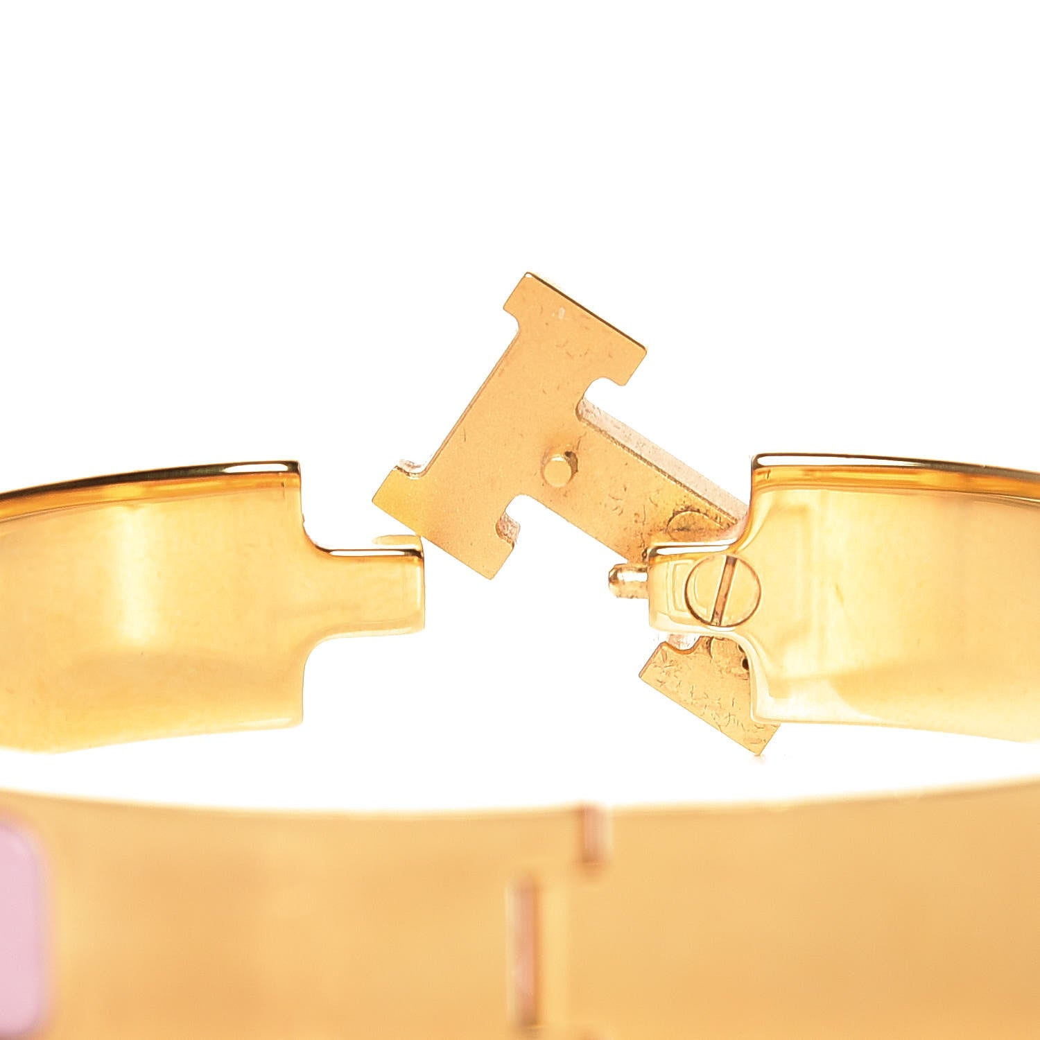 Hermes Enamel Narrow Clic Clac H Bracelet PM Rose Nacarat 5 of 6