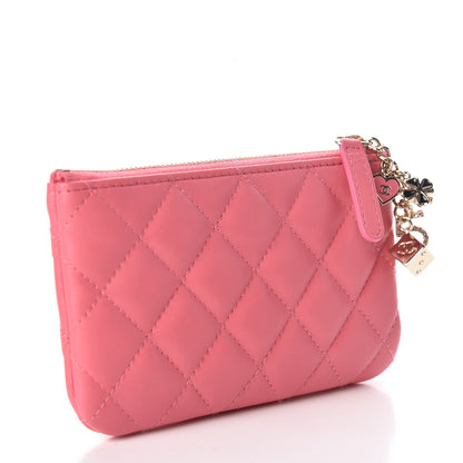 Chanel Lambskin Quilted Small Casino Cosmetic Case Pink 3 of 7