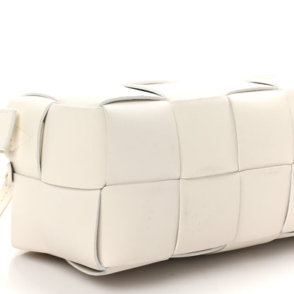 Bottega Veneta Lambskin Maxi Intrecciato Small Brick Cassette Bag White 8 of 9