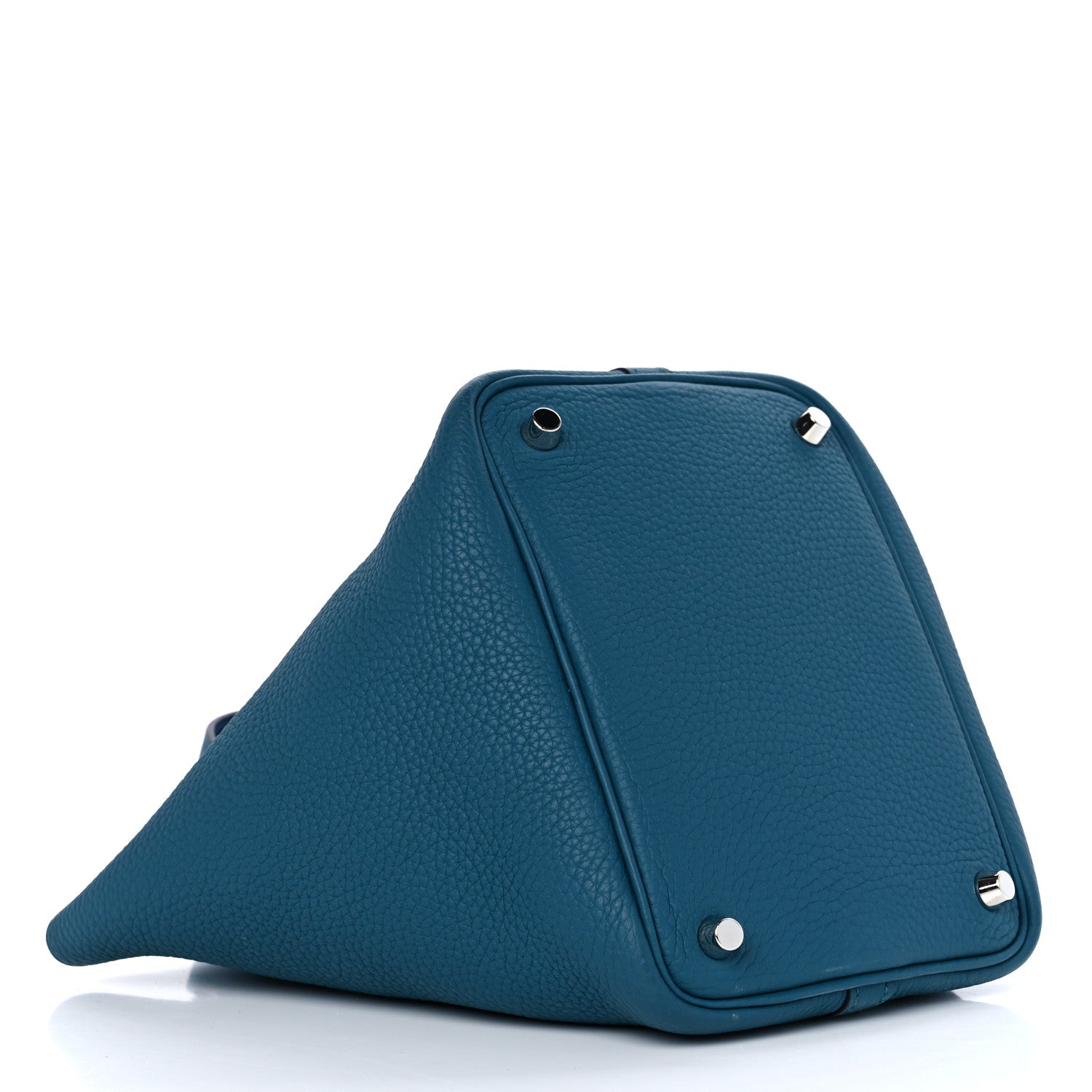 Hermes Taurillon Clemence Swift Eclat Picotin Lock 18 PM Vert Bosphore Deep Bleu 4 of 9