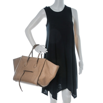 Celine Supple Calfskin Medium Phantom Luggage Beige 2 of 10