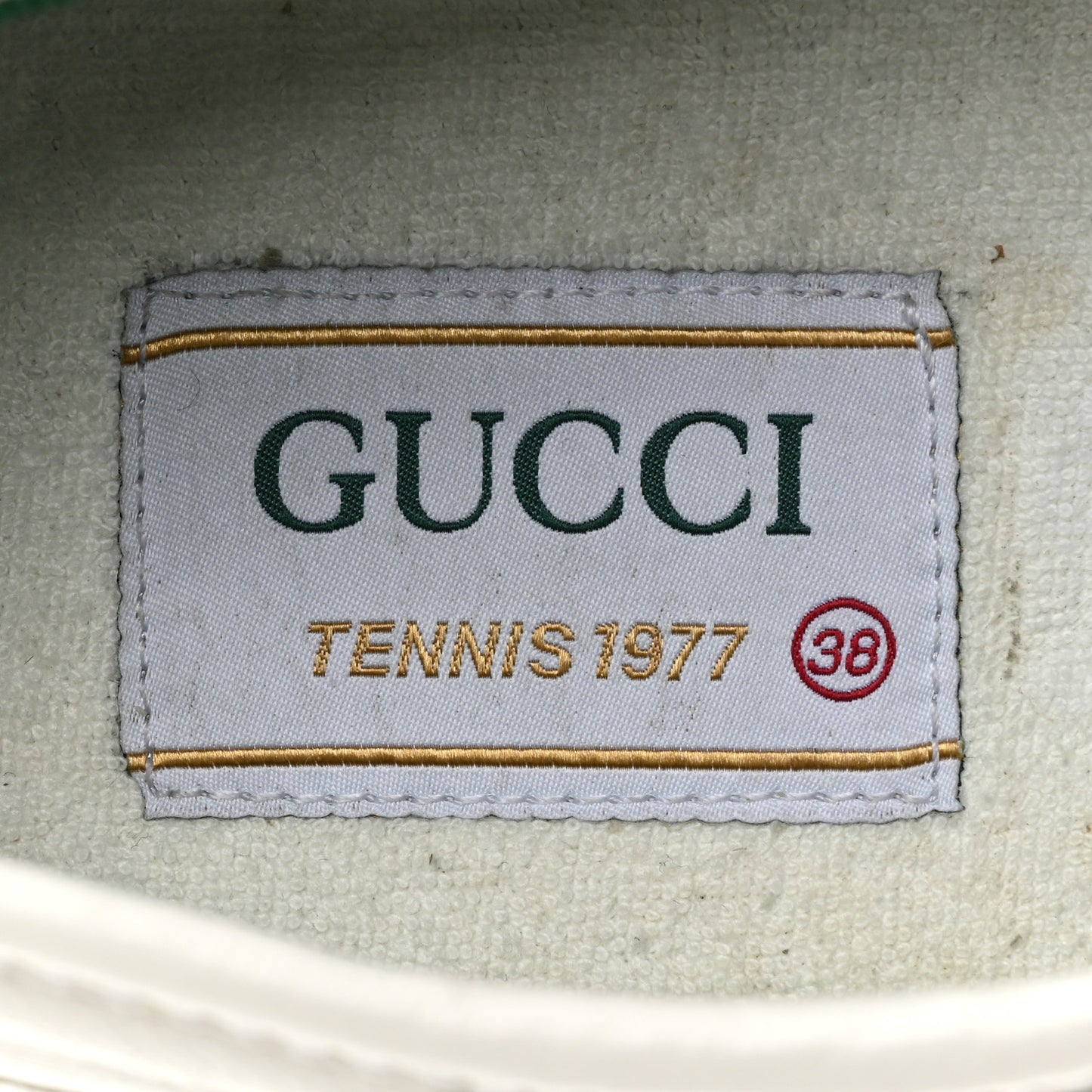 Glamour Glove Calfskin Web Womens 1977 Tennis Velcro Strap Sneakers 38 Great White