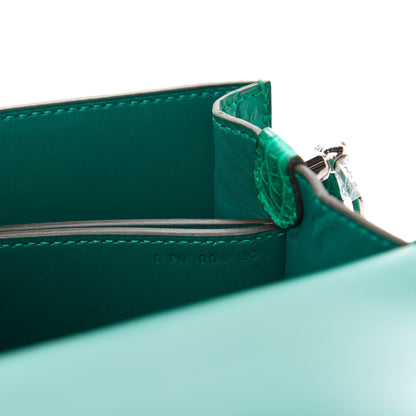 Hermes Matte Alligator Mini Sac Roulis Malachite 10 of 20