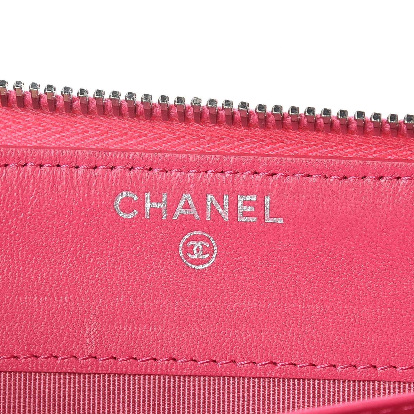 Lambskin Quilted Large Gusset Zip Around Wallet Pink