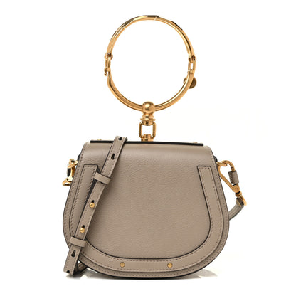 Chloe Calfskin Suede Medium Nile Bracelet Bag Motty Grey 1 of 12