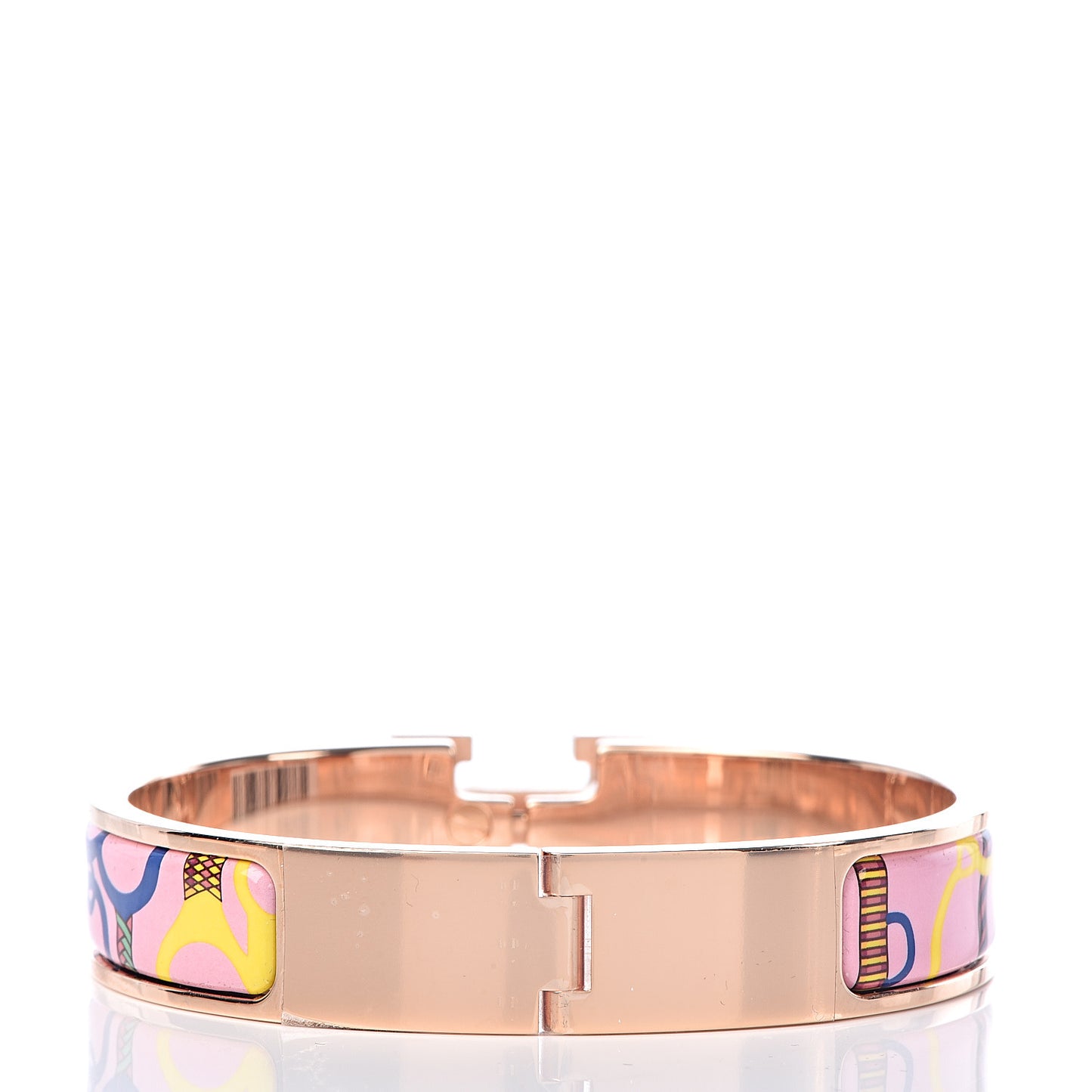 Enamel Panoplie Equestre Narrow Clic Clac H Bracelet PM Pink Delirium