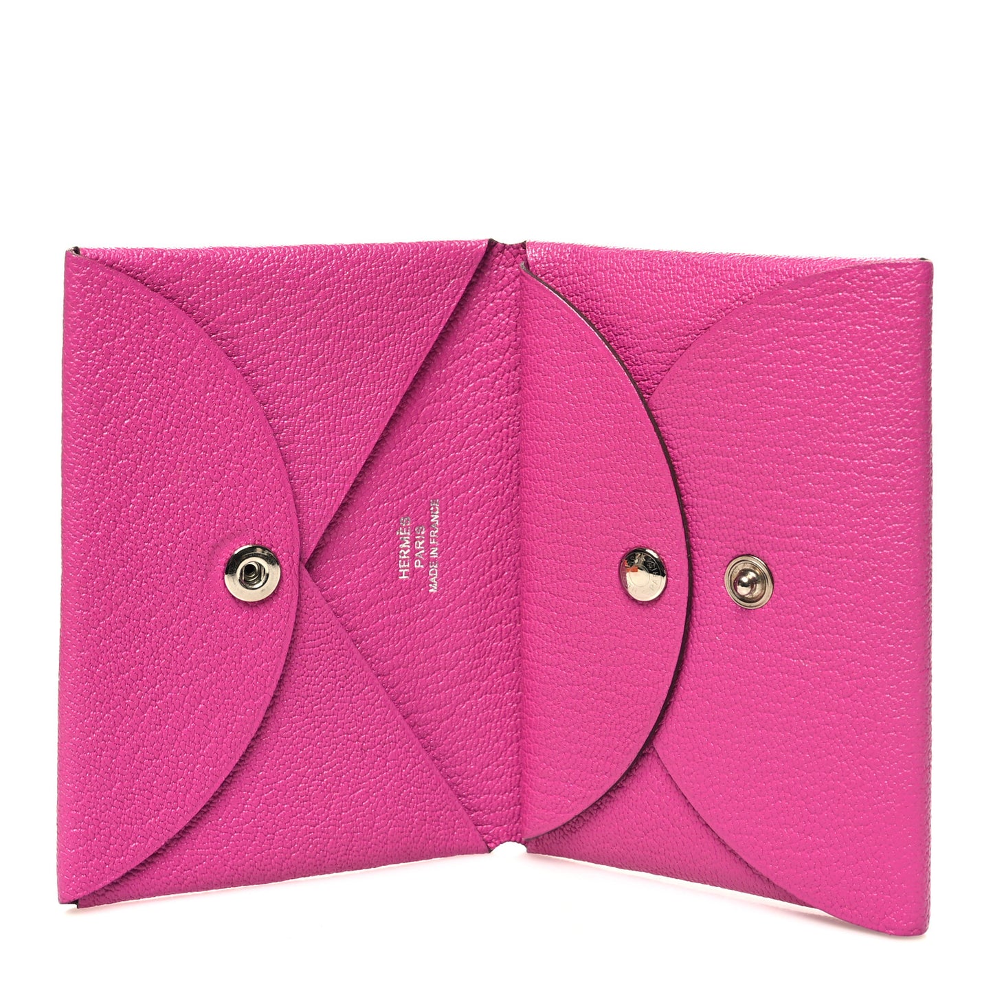 Chevre Mysore Calvi Duo Card Case Rose Pourpre
