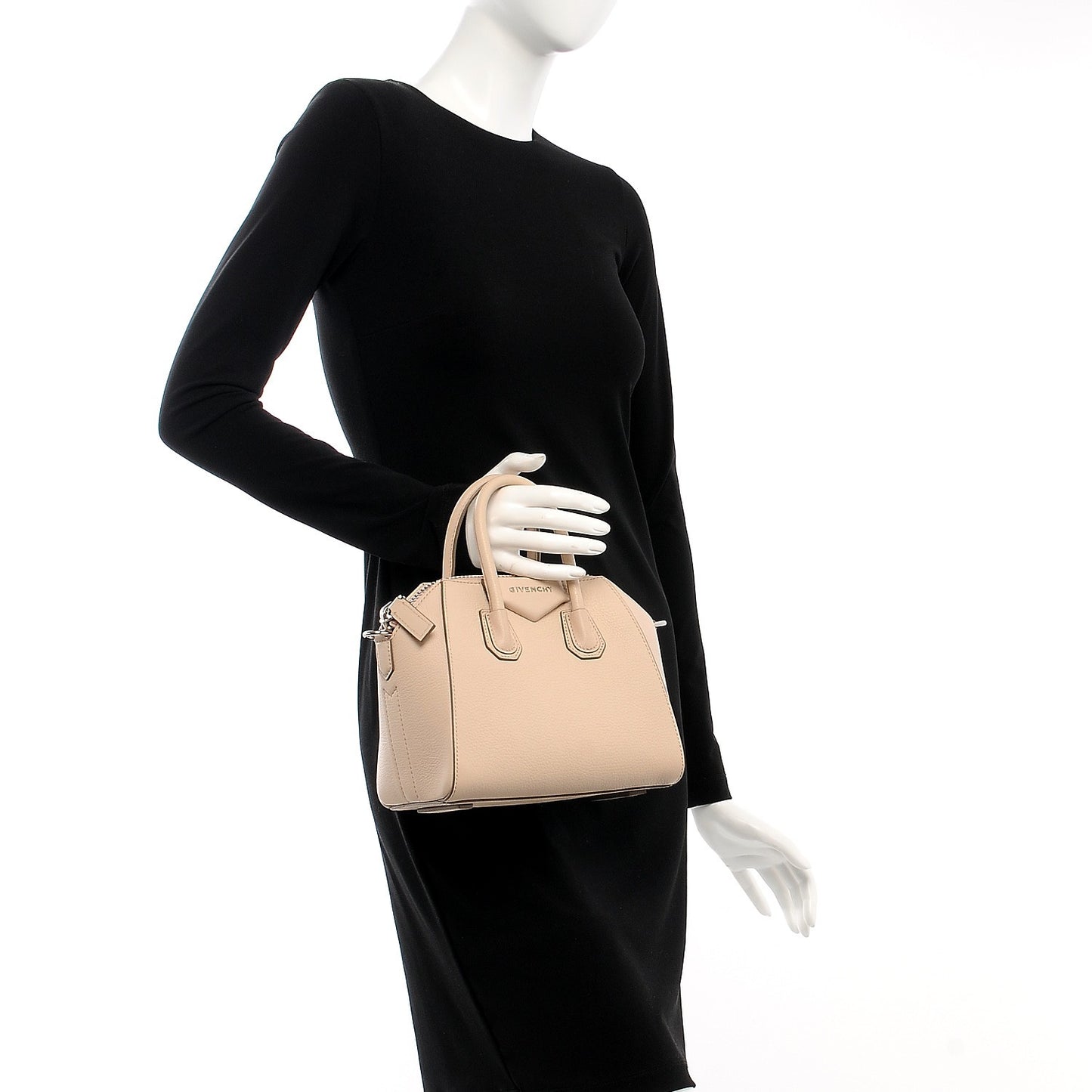 Sugar Goatskin Mini Antigona Nude Pink
