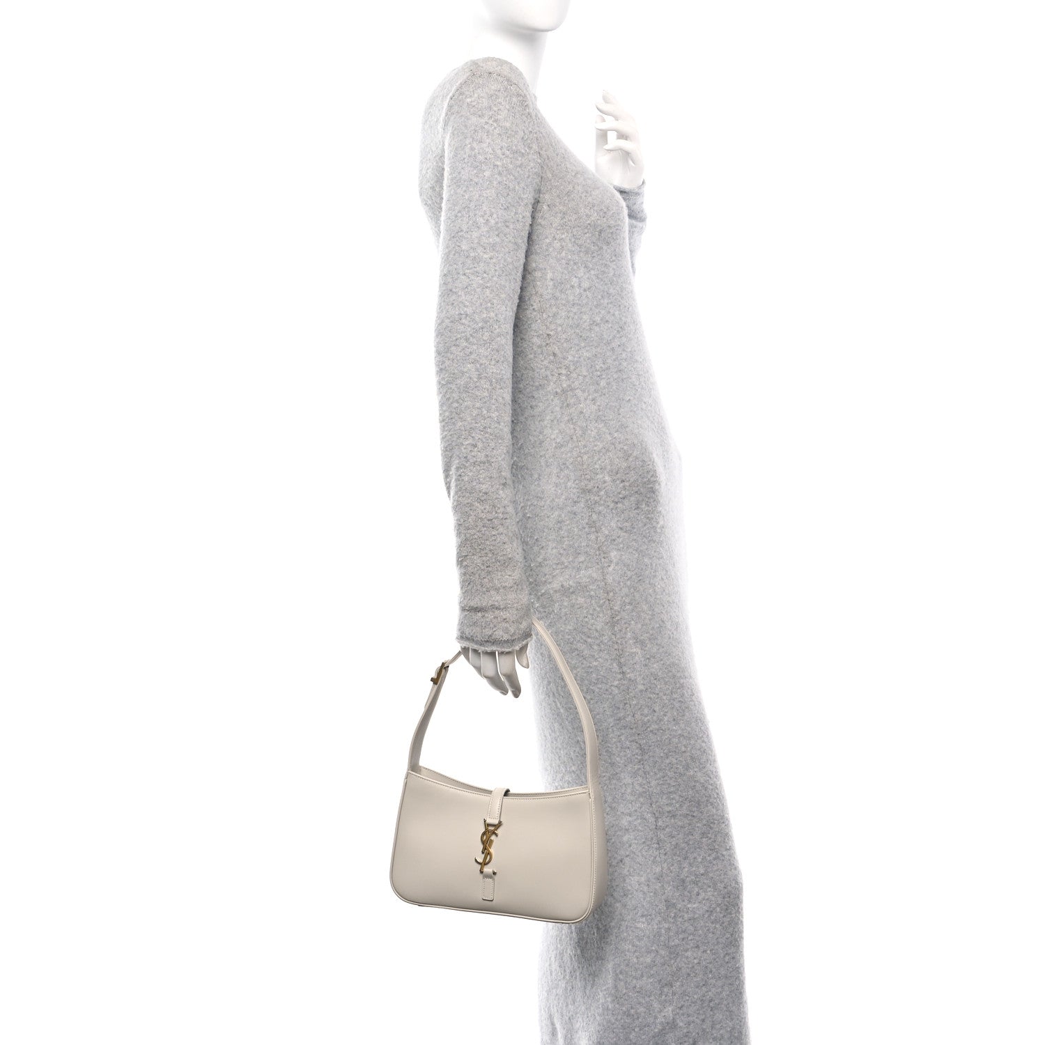 Saint Laurent Smooth Calfskin Le 5 A 7 Hobo Blanc Vintage 2 of 9