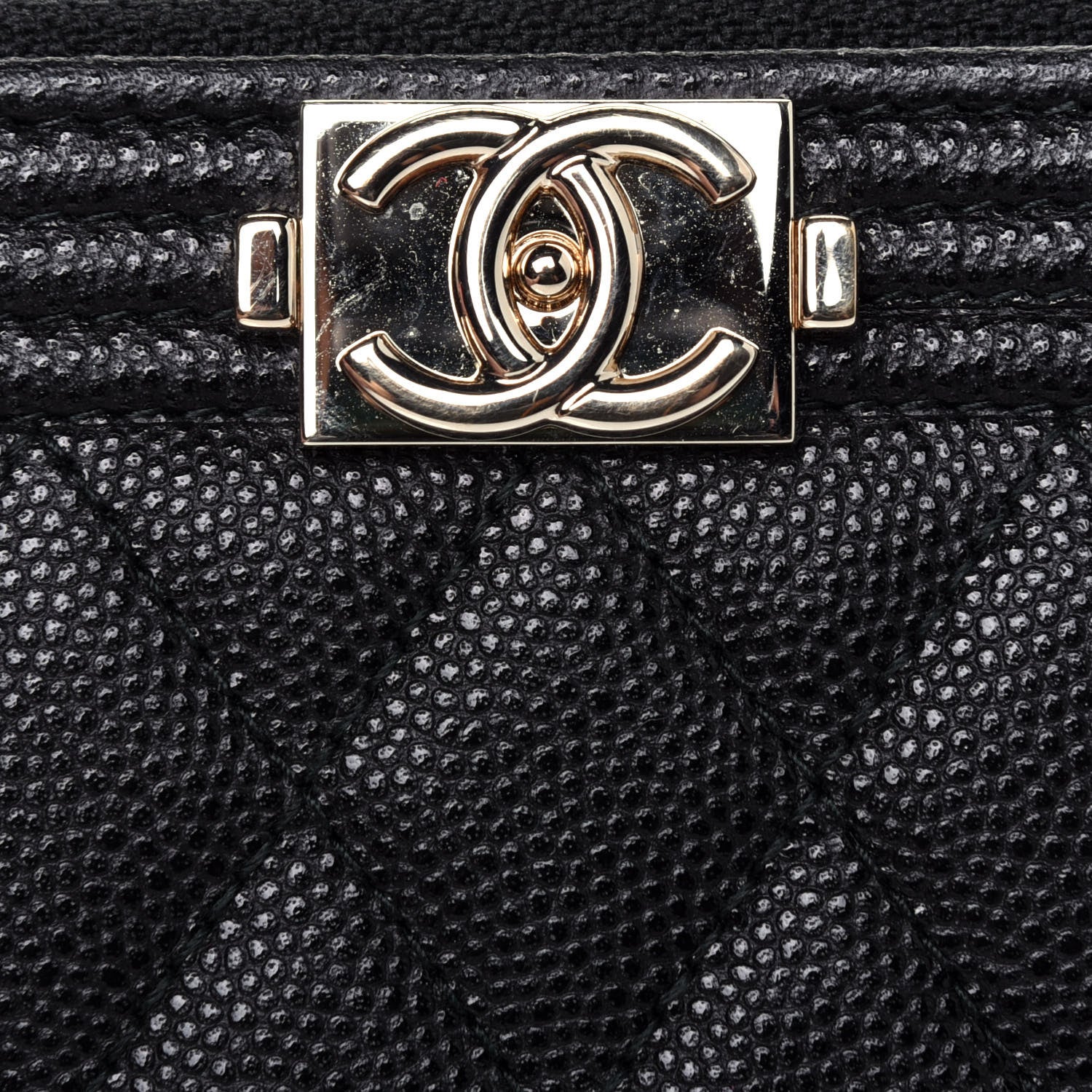 Chanel Caviar Quilted Boy Zip Around Coin Purse Wallet Black 10 of 11