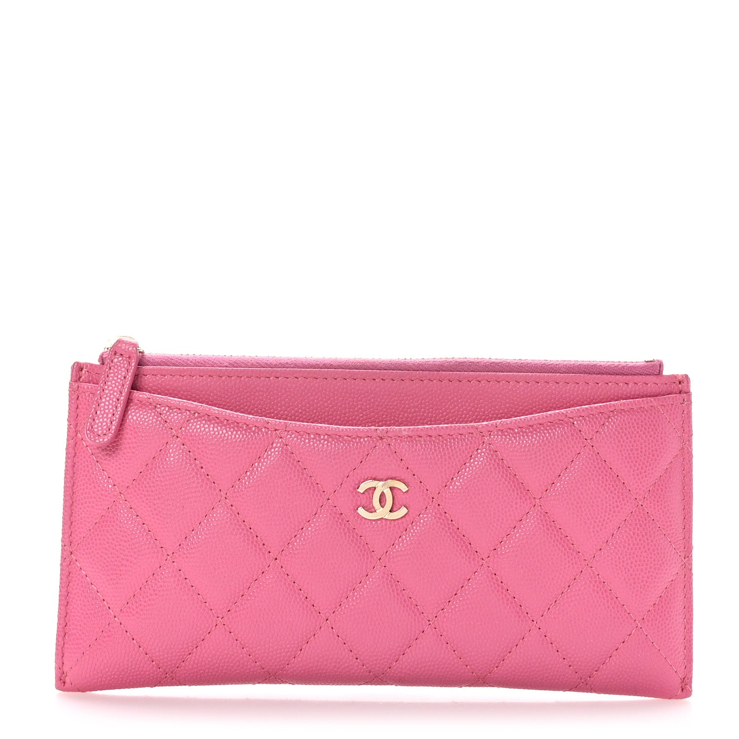 Chanel Caviar Quilted Classic Zip Pouch Pink 1 of 7