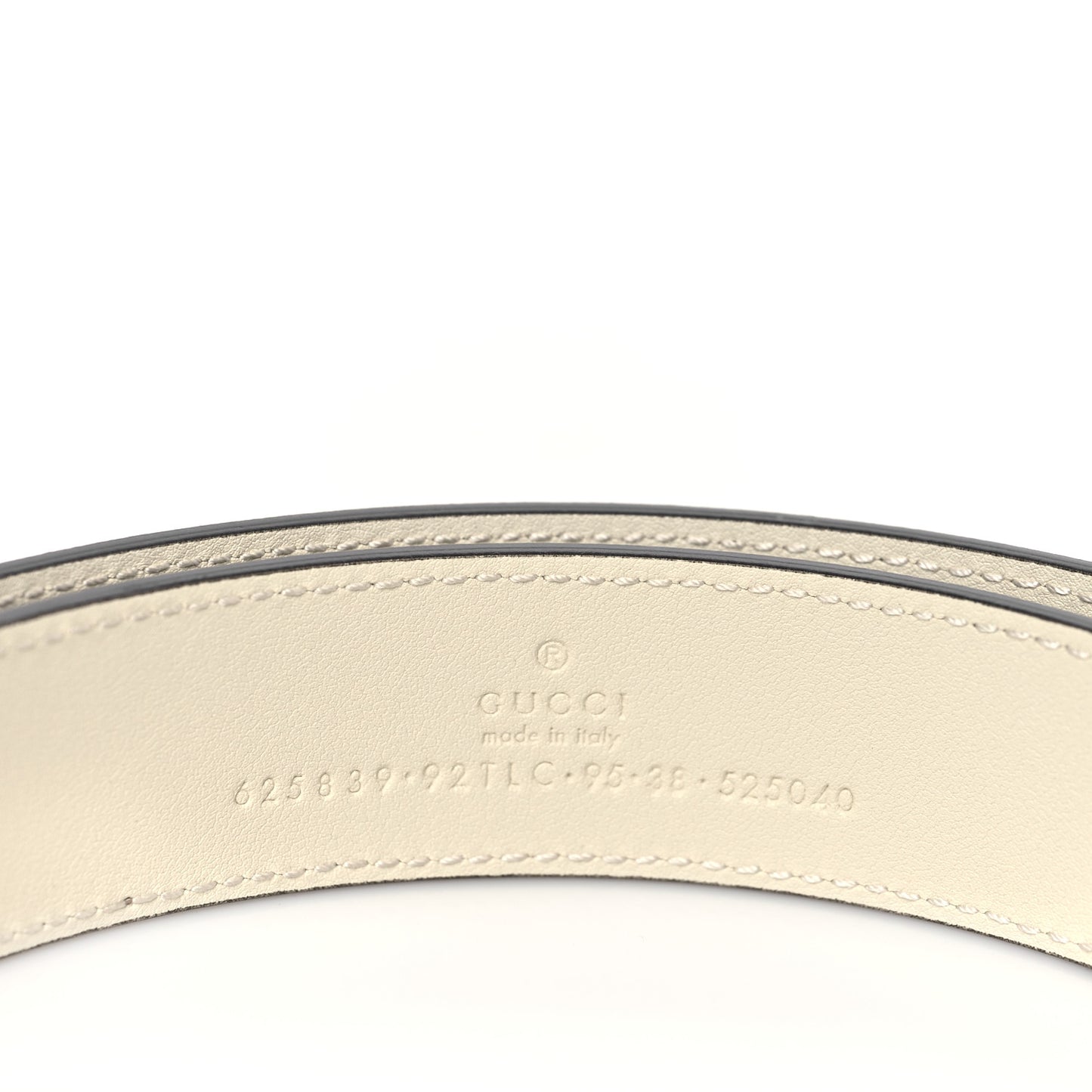 GG Supreme Monogram Matte Plutone Calfskin Double G 30mm Belt 95 38 Beige Ebony Mystic White