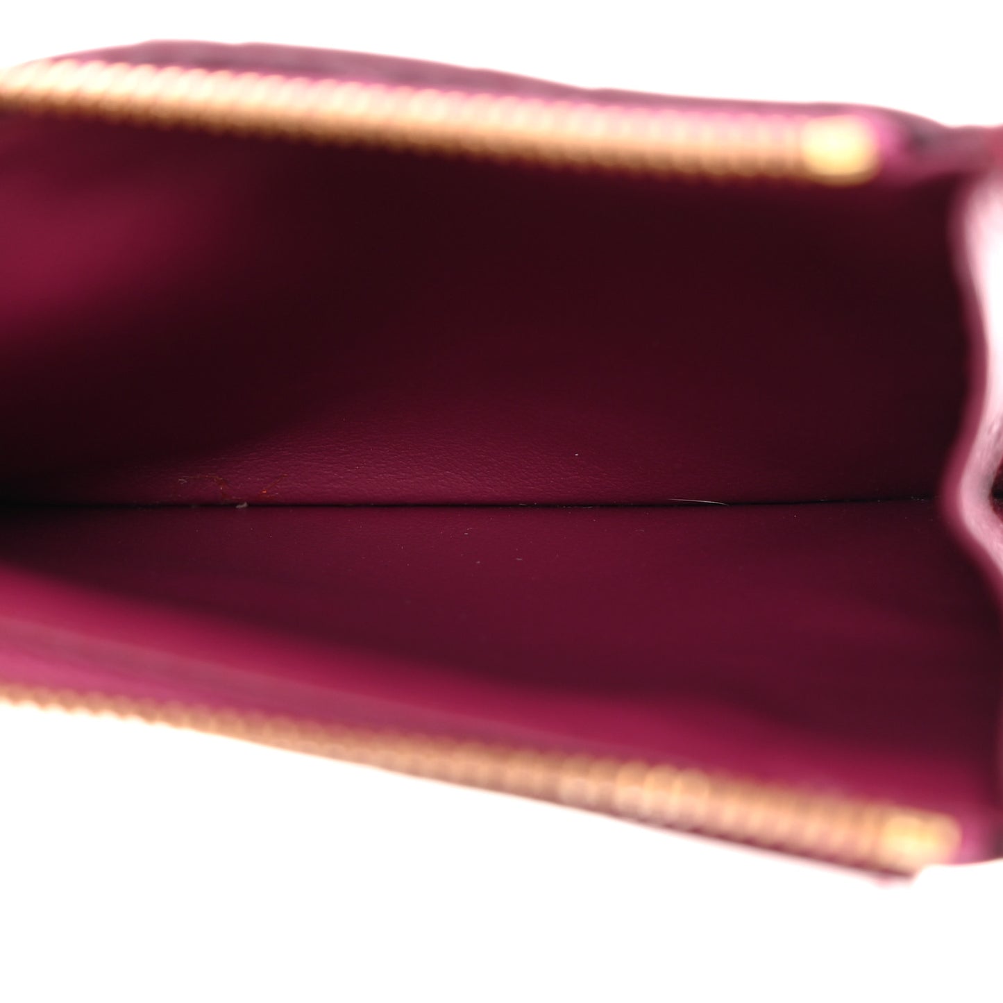 Calfskin Intrecciato Zip Card Holder Barolo