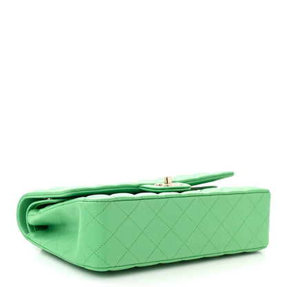 Chanel Caviar Quilted Medium Double Flap Green 4 of 10