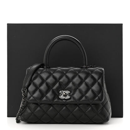 Chanel Caviar Quilted Mini Coco Handle Flap So Black 12 of 12