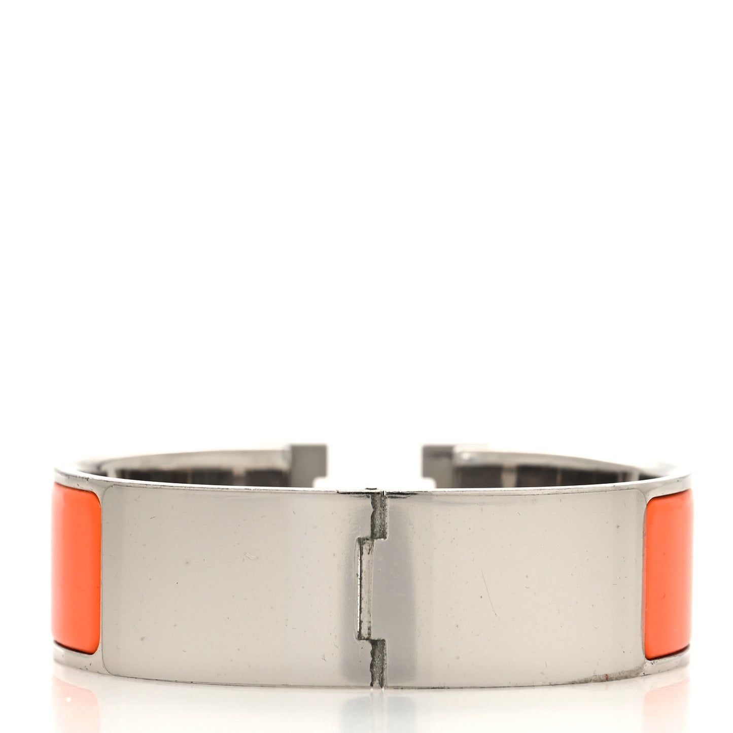 Enamel Wide Clic Clac H Bracelet GM Orange