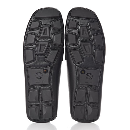 Gucci Calfskin Womens Noel Web Driver Loafers 39 Black 5 of 9