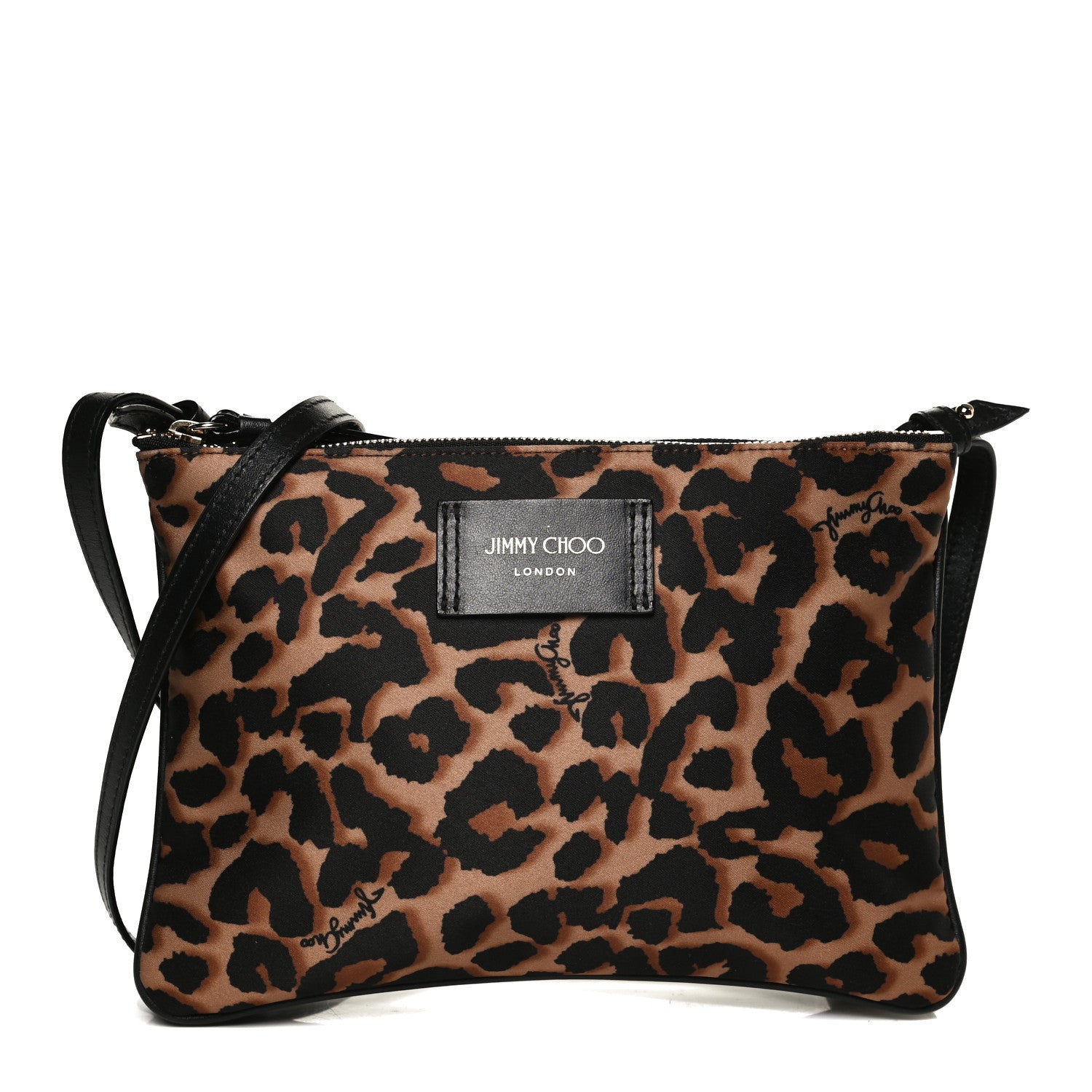 Jimmy Choo Nylon Leopard Candice Crossbody Bag 1 of 11