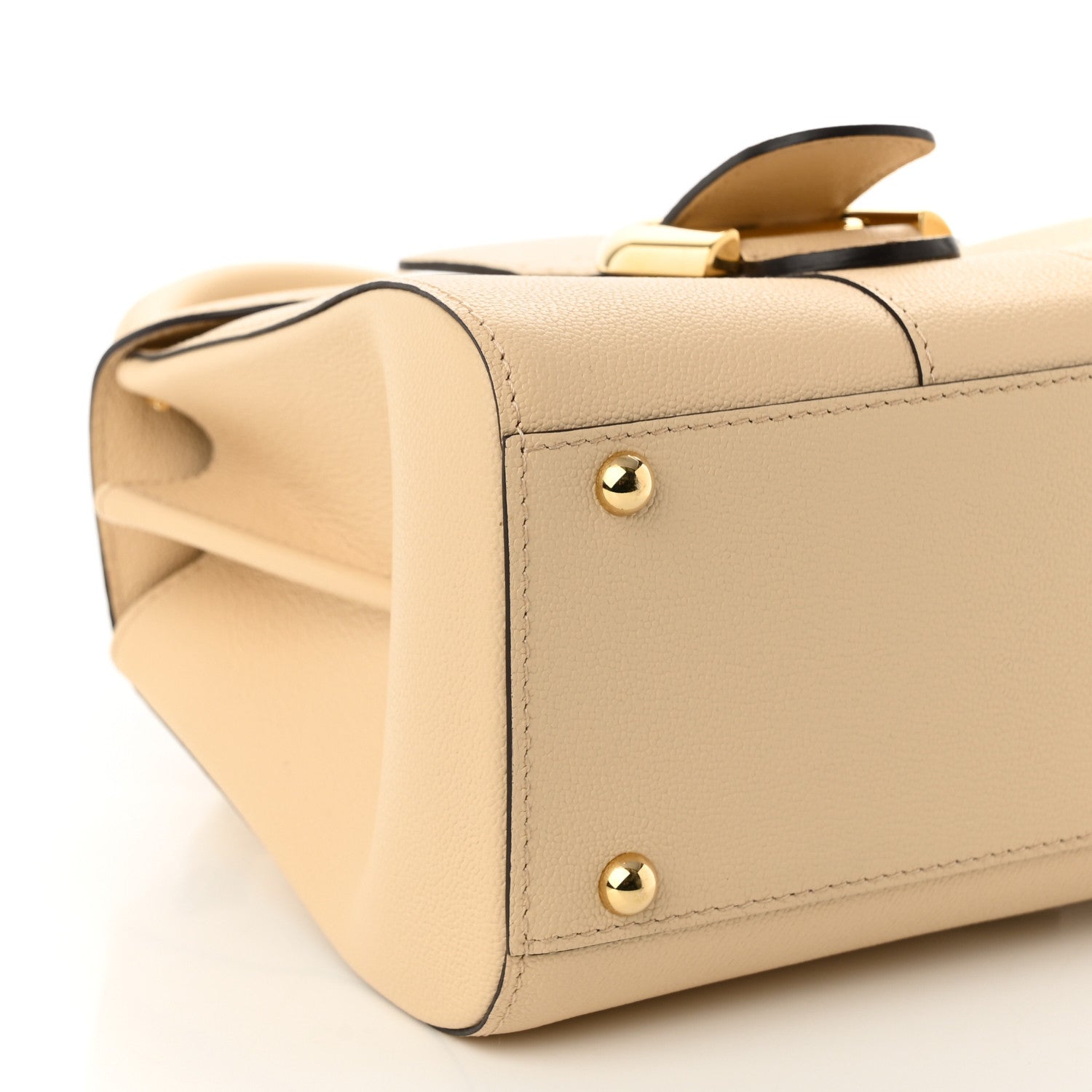 Delvaux Grained Calfskin Mini Brillant Satchel Dune 7 of 9