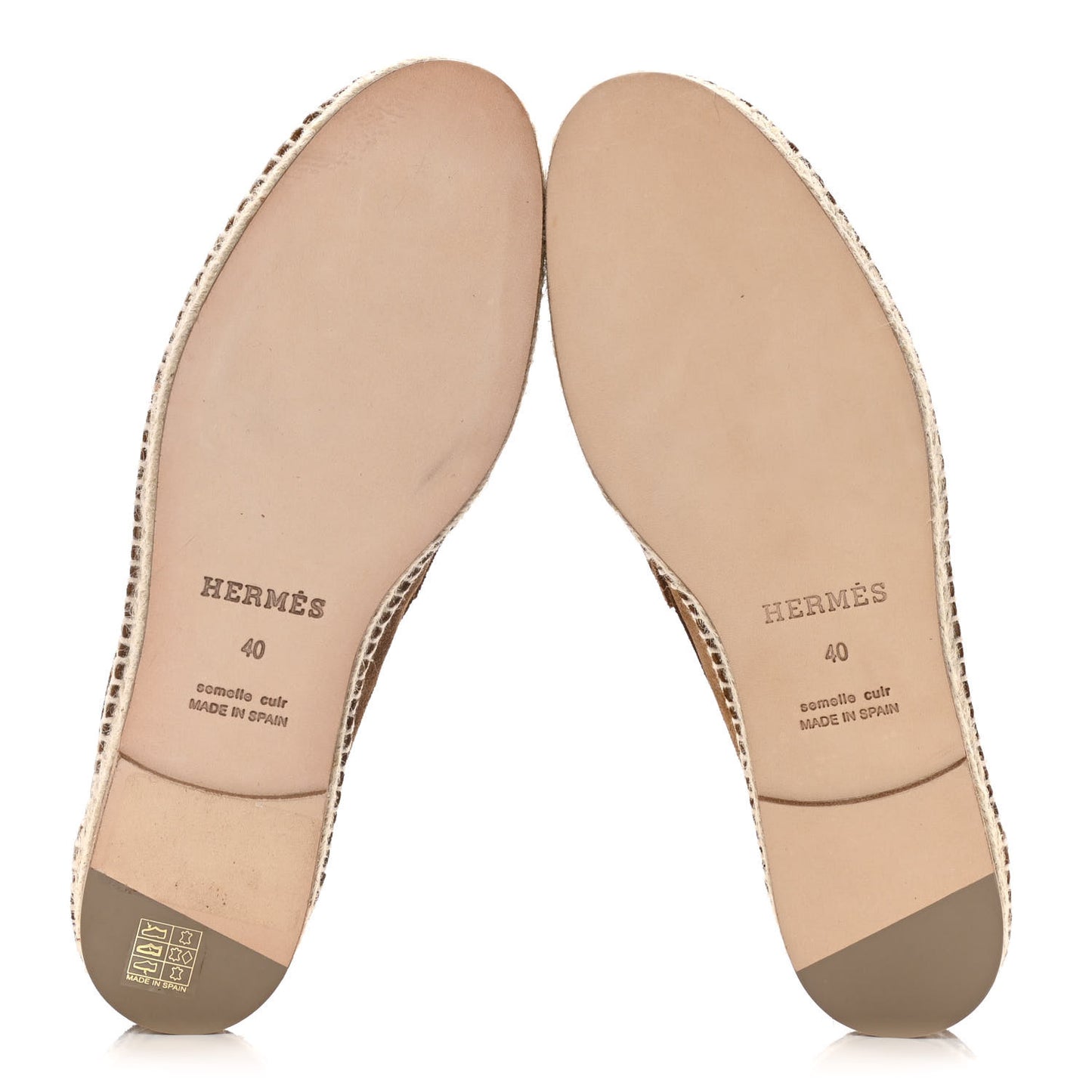 Suede Calfskin Womens Trip Espadrilles 40 Brun Fume