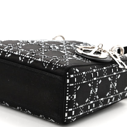 Christian Dior Satin Crystal Cannage Mini Lady Dior Black 9 of 9