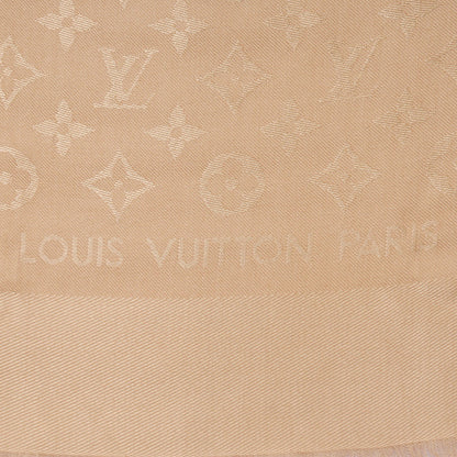 Louis Vuitton Silk Wool Monogram Shawl 4 of 5