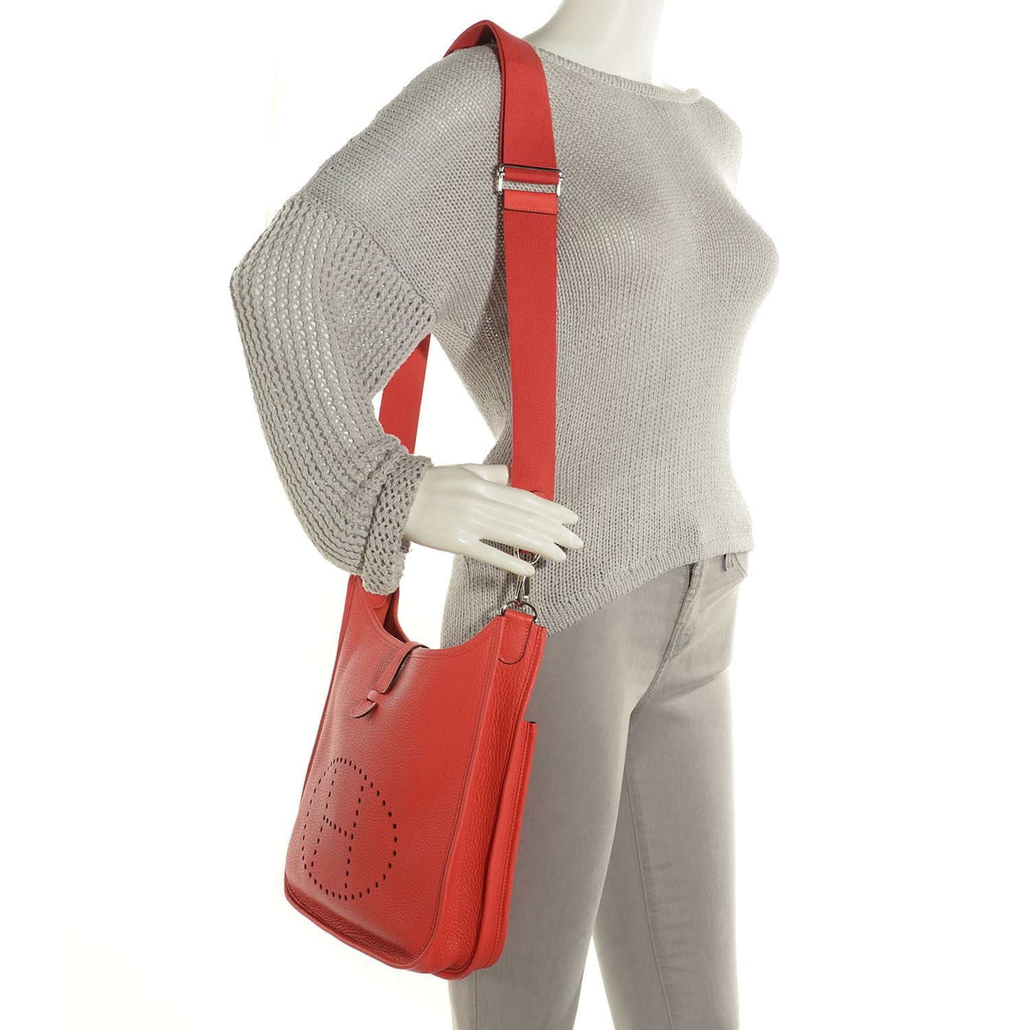 Hermes Taurillon Clemence Evelyne III PM Rose Jaipur 2 of 14