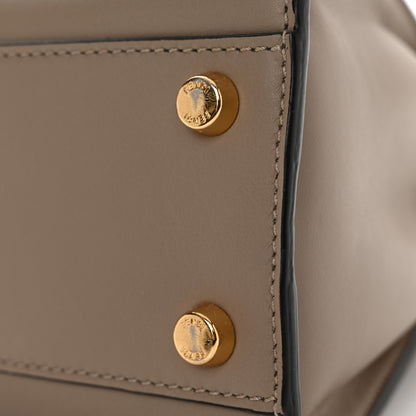 Fendi Vitello Tahiti Burro Medium Peekaboo Iconic Essentially Satchel Tortora Black 13 of 13