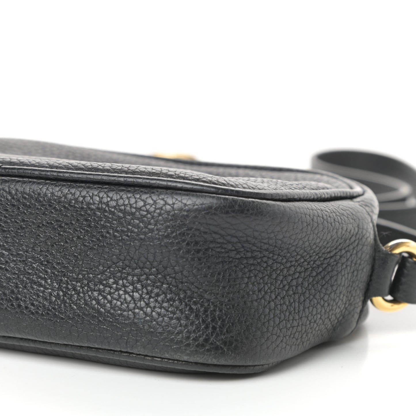 Pebbled Calfskin Mini Soho Disco Bag Black