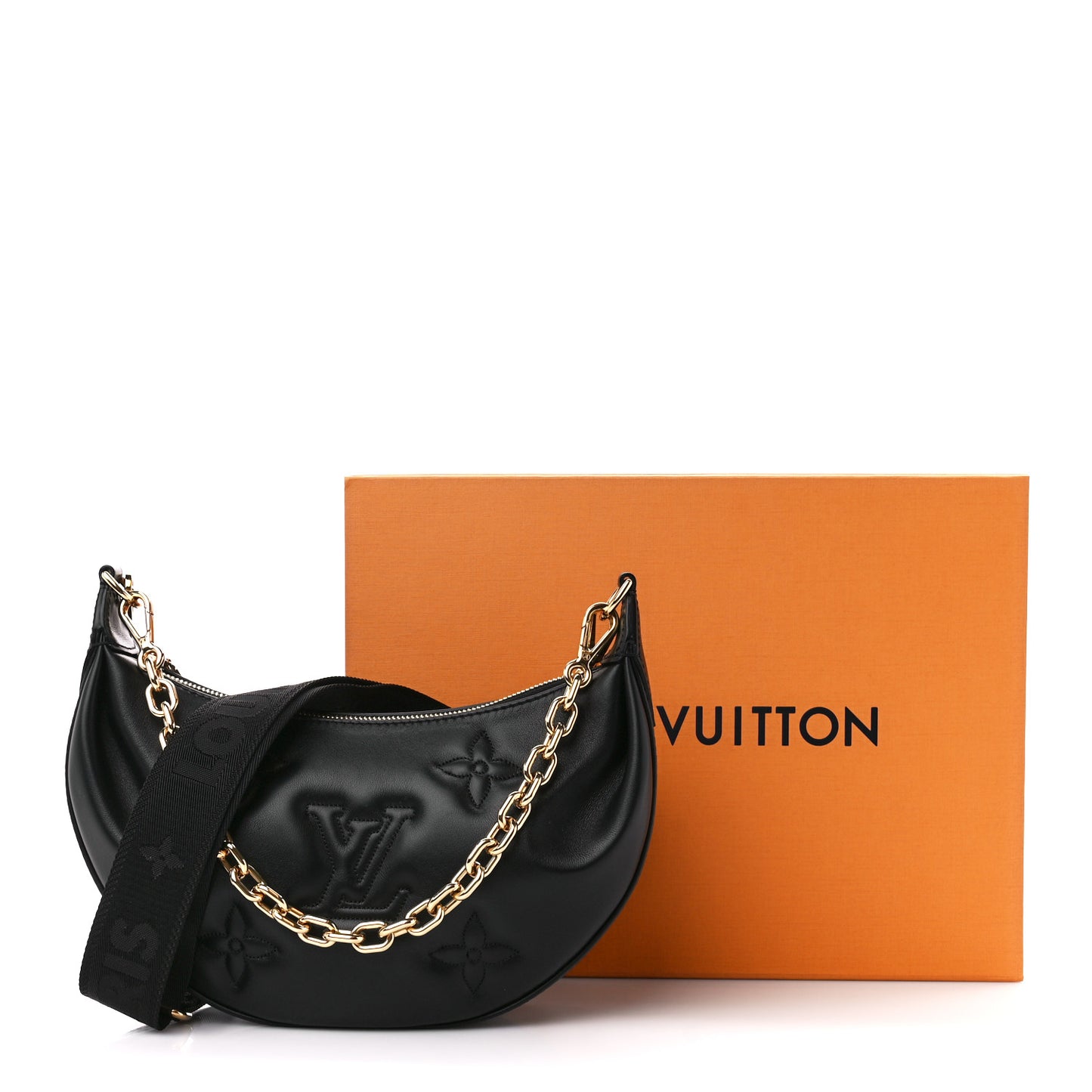 Calfskin Bubblegram Over The Moon Black