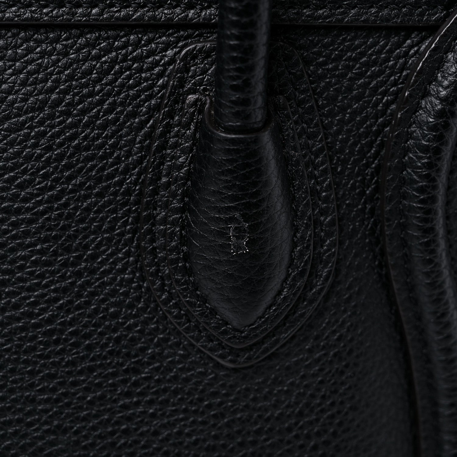 Celine Drummed Calfskin Nano Luggage Black 8 of 10