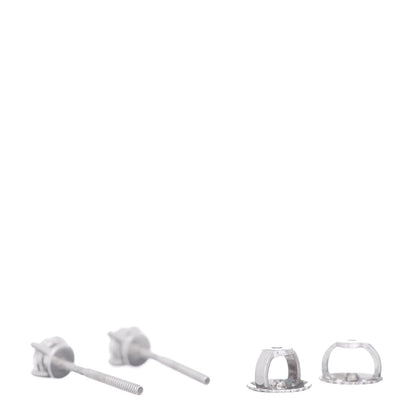 Tiffany Platinum Diamond .31ctw Solitaire Earrings 3 of 5