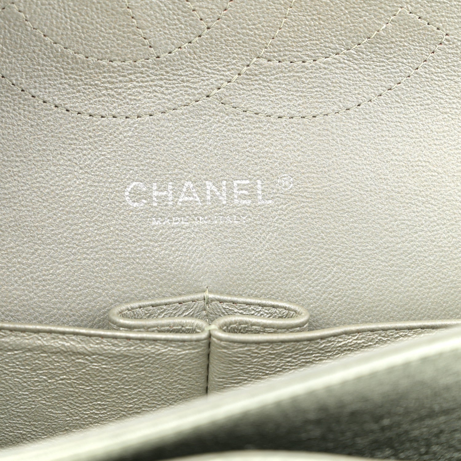 Chanel Metallic Lambskin Quilted Jumbo Double Flap Green 6 of 12