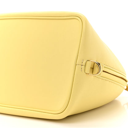 Jacquemus Calfskin Le Calino Ring Top Handle Bag Pale Yellow 9 of 13