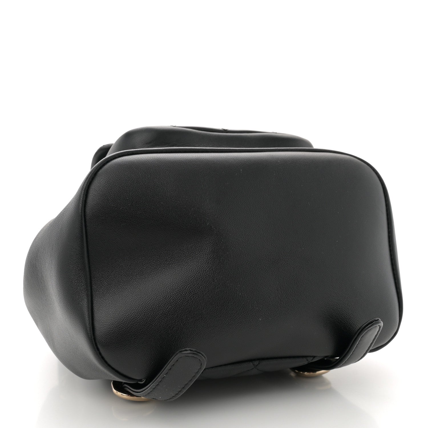 Chanel Lambskin Quilted Small Duma Drawstring Backpack Black 4 of 10