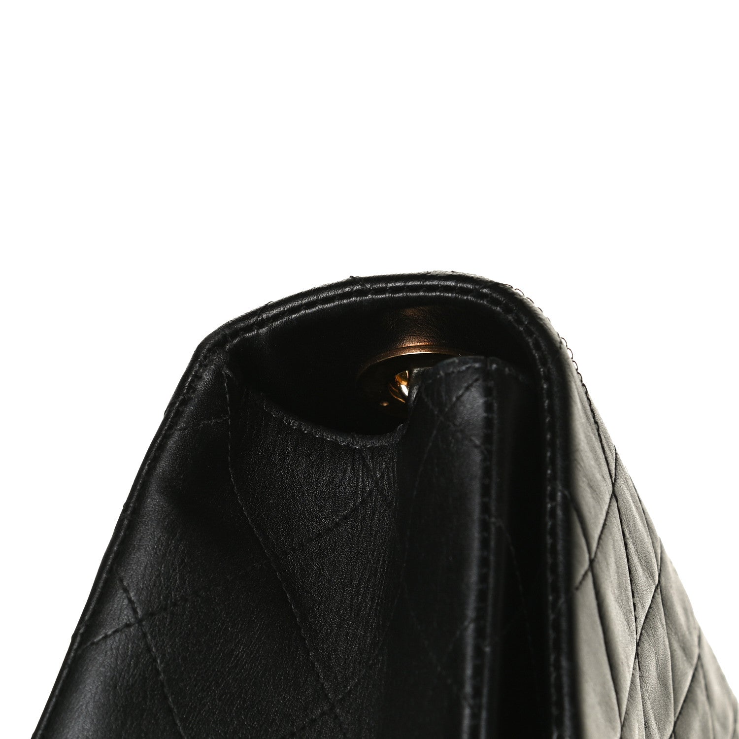 Chanel Lambskin Quilted XL Jumbo Single Flap Black 14 of 15