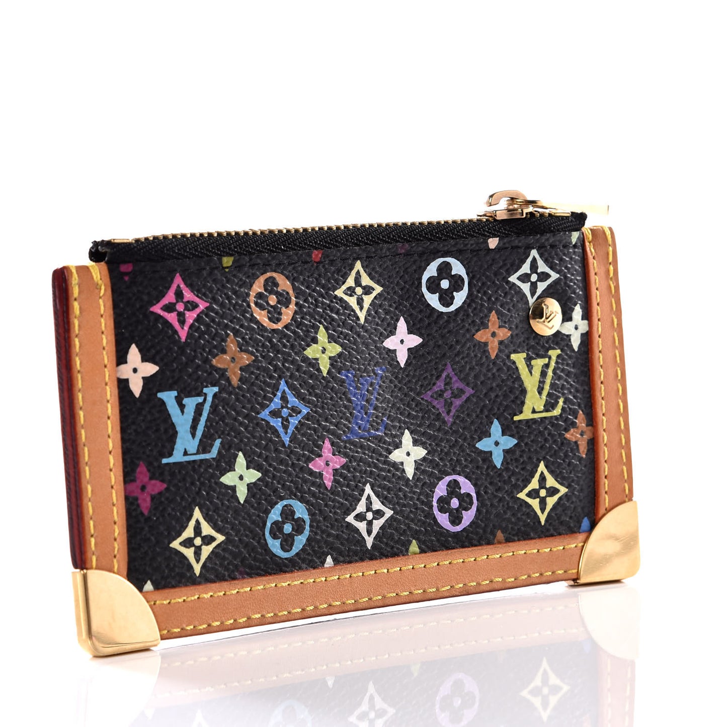 Monogram Multicolor Key Pouch Black