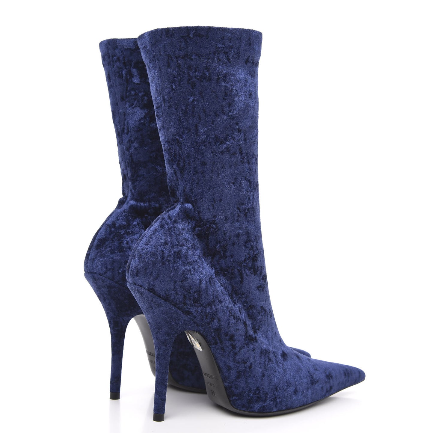 Velvet Extreme Pointed Toe Knife Booties 36 Navy
