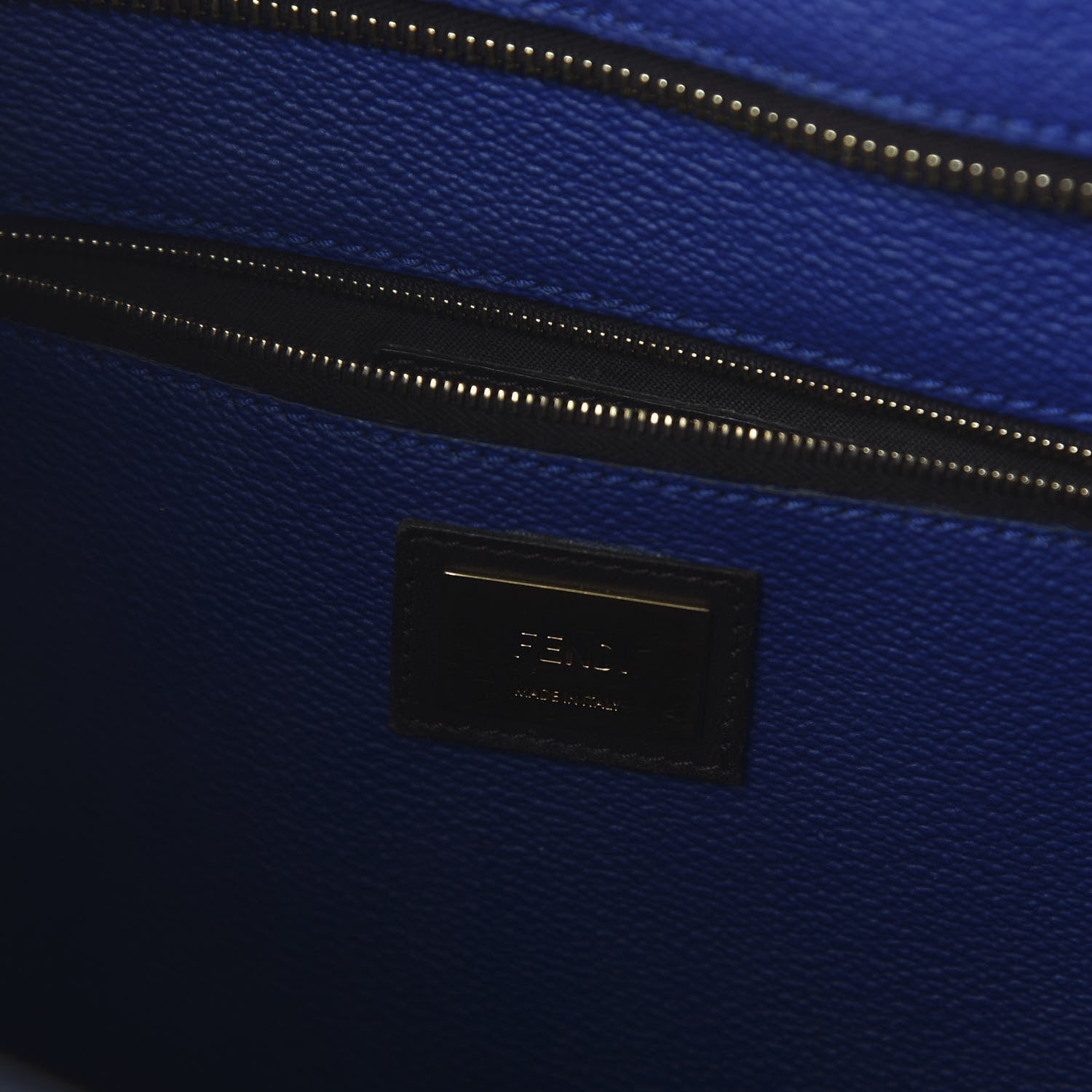 Fendi Ombre Zucca Spalmati Medium Roll Tote Tobacco Turquoise 7 of 8