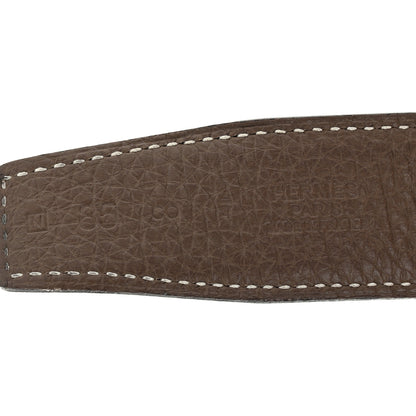 Hermes Box Togo 24mm Gamma Belt 85 34 Black Etoupe 3 of 5