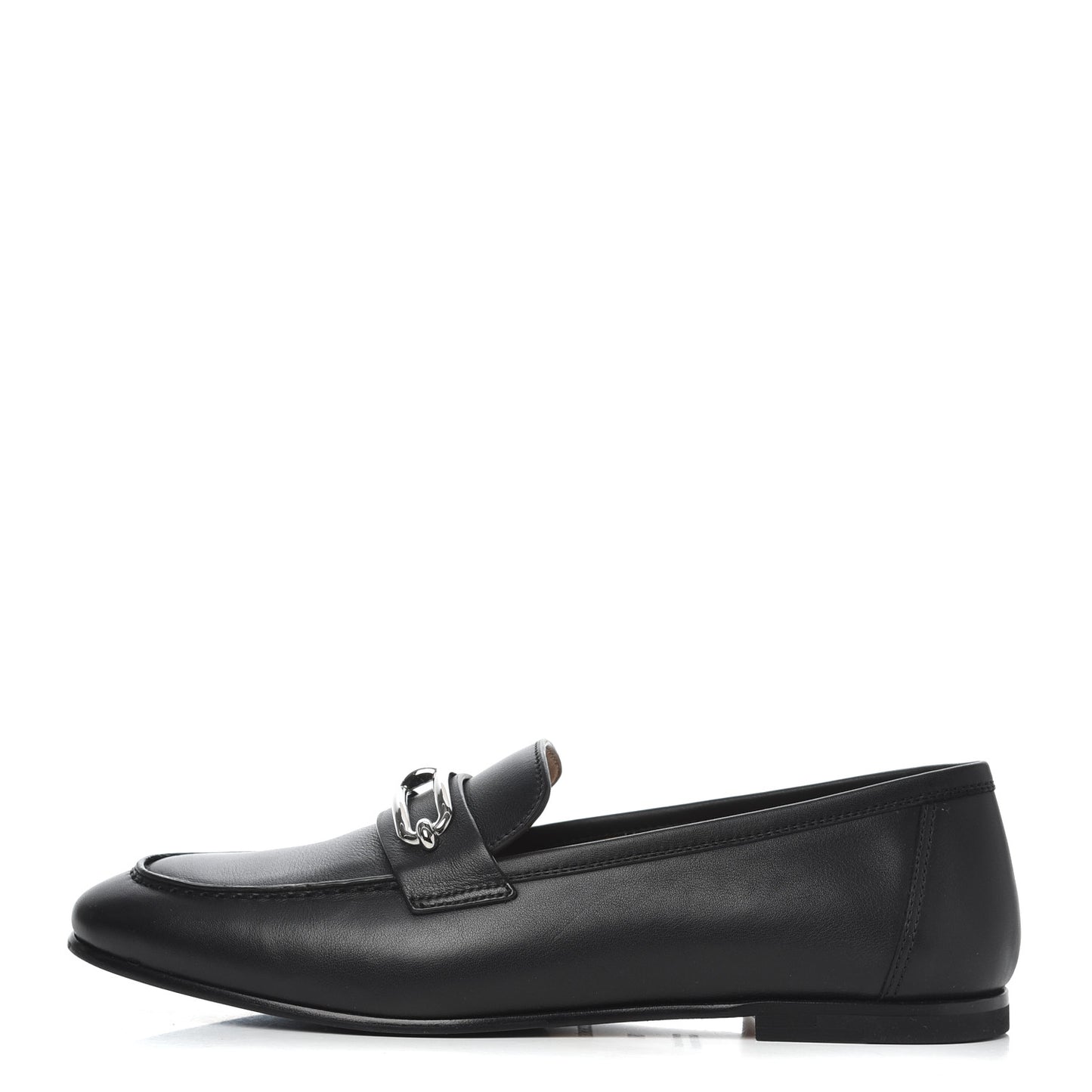Calfskin Womens Colette Loafers 38 Black