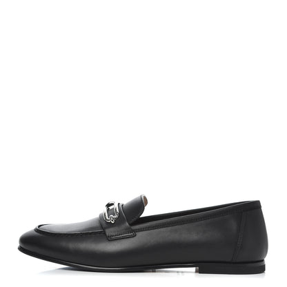 Hermes Calfskin Womens Colette Loafers 38 Black 1 of 17